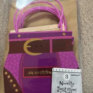 Amscan handbag purse party invitations.